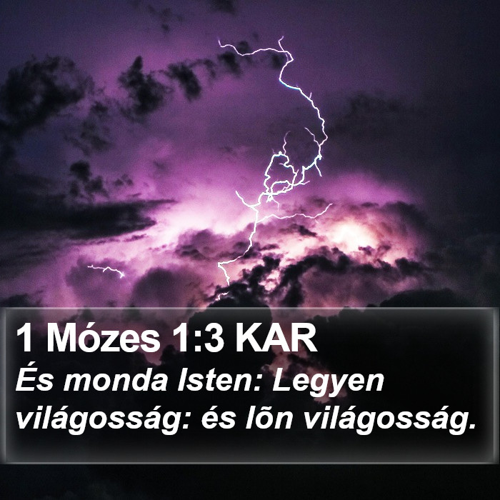 1 Mózes 1:3 KAR Bible Study