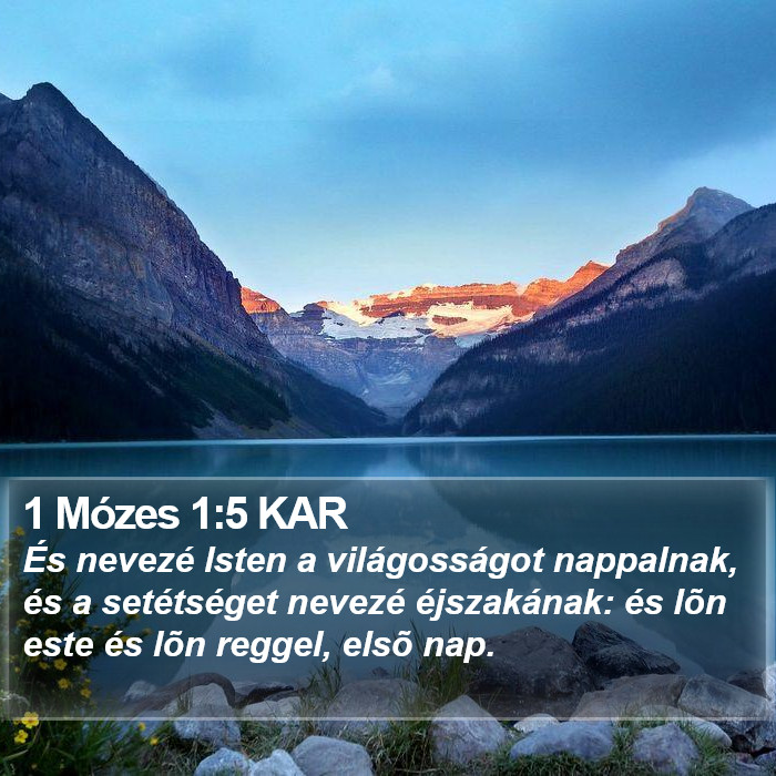 1 Mózes 1:5 KAR Bible Study