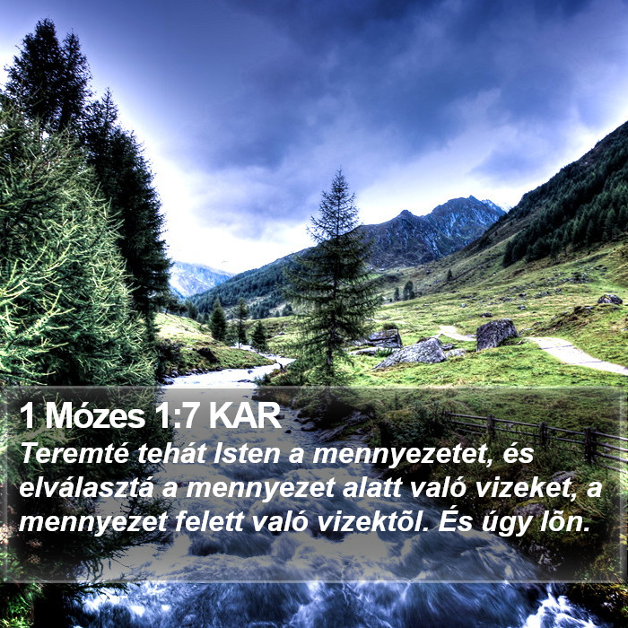 1 Mózes 1:7 KAR Bible Study