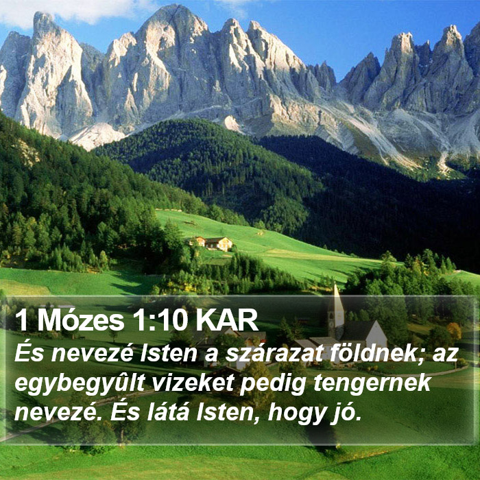 1 Mózes 1:10 KAR Bible Study