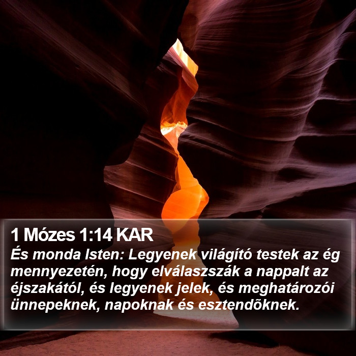 1 Mózes 1:14 KAR Bible Study