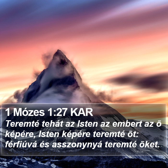 1 Mózes 1:27 KAR Bible Study