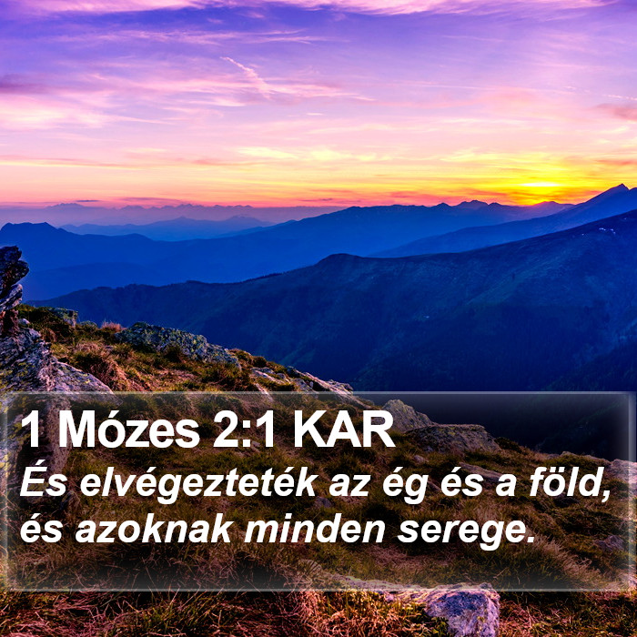 1 Mózes 2:1 KAR Bible Study