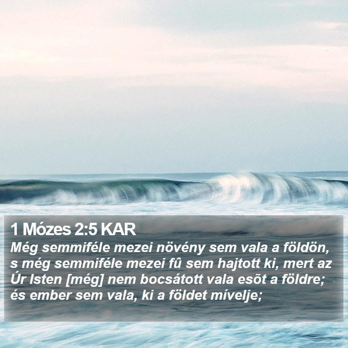 1 Mózes 2:5 KAR Bible Study