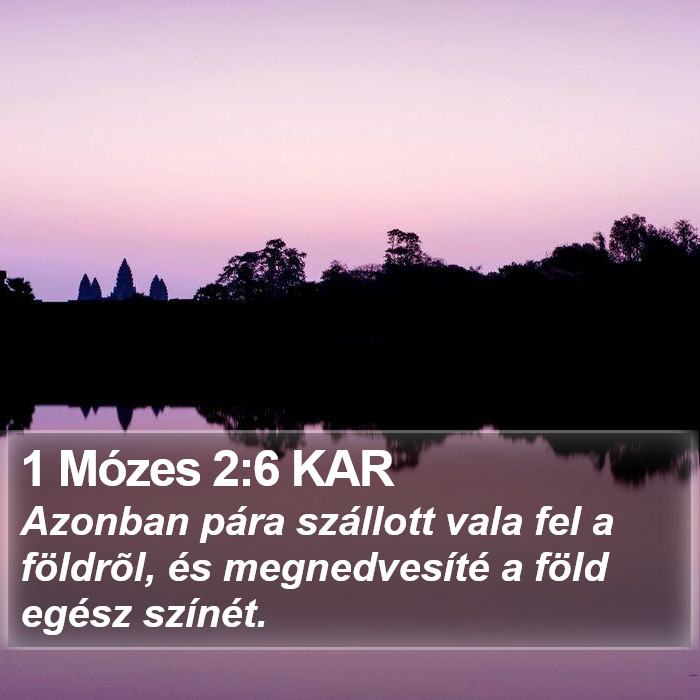 1 Mózes 2:6 KAR Bible Study