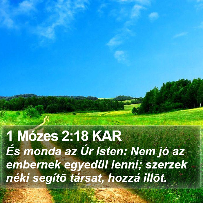 1 Mózes 2:18 KAR Bible Study