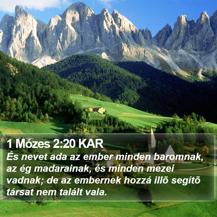 1 Mózes 2:20 KAR Bible Study