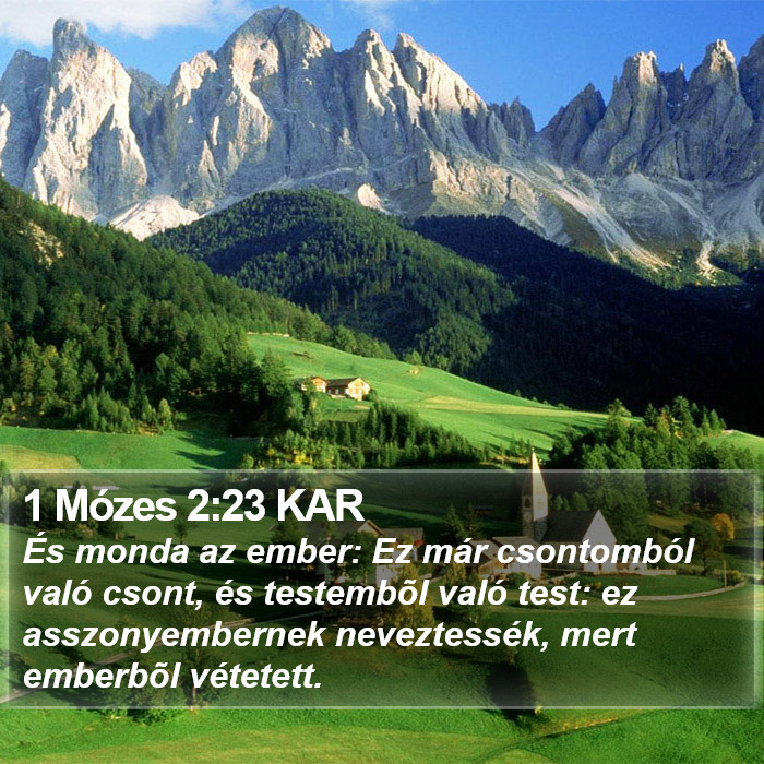 1 Mózes 2:23 KAR Bible Study