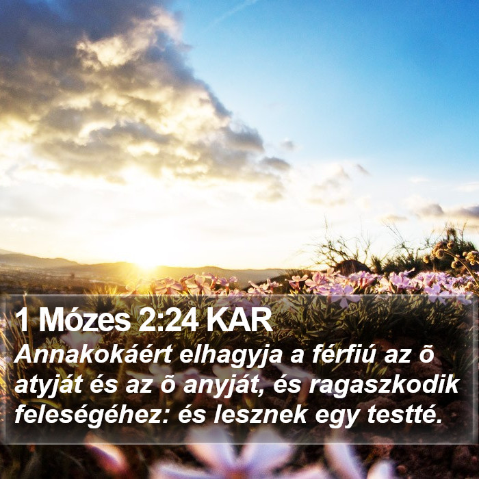 1 Mózes 2:24 KAR Bible Study