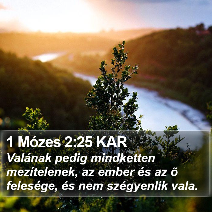 1 Mózes 2:25 KAR Bible Study