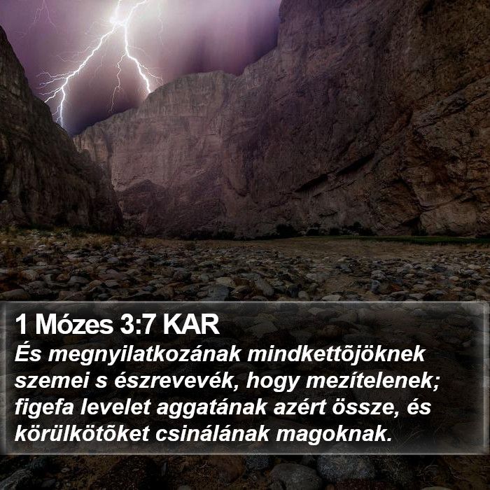 1 Mózes 3:7 KAR Bible Study