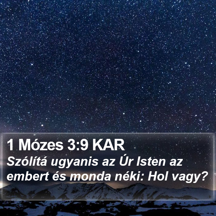 1 Mózes 3:9 KAR Bible Study