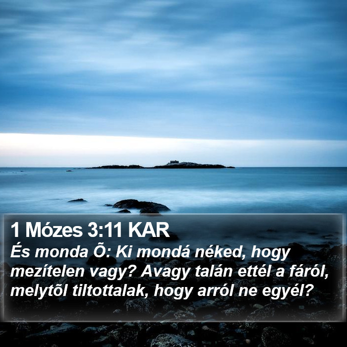 1 Mózes 3:11 KAR Bible Study