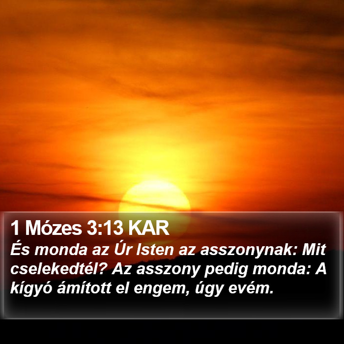 1 Mózes 3:13 KAR Bible Study