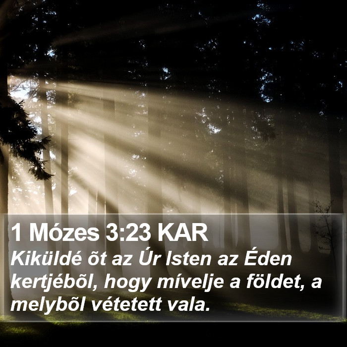 1 Mózes 3:23 KAR Bible Study