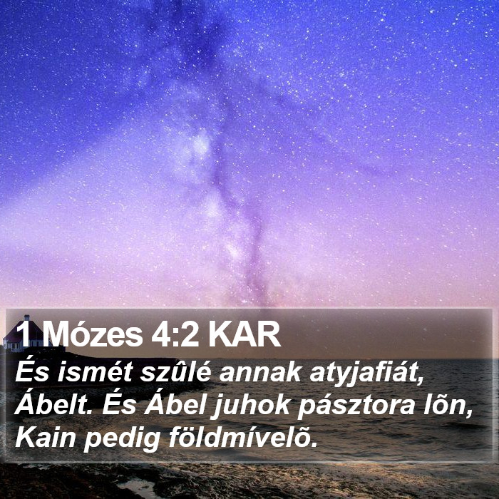 1 Mózes 4:2 KAR Bible Study