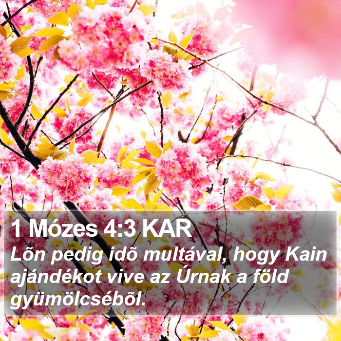 1 Mózes 4:3 KAR Bible Study