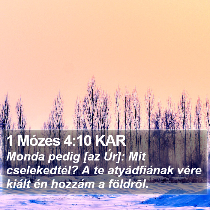 1 Mózes 4:10 KAR Bible Study