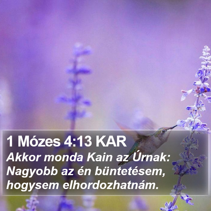 1 Mózes 4:13 KAR Bible Study