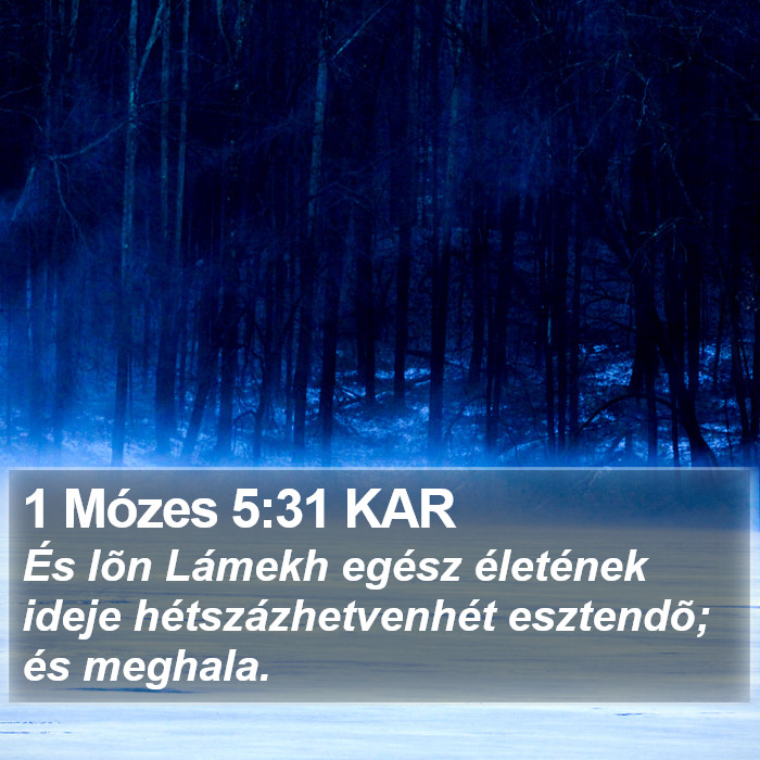 1 Mózes 5:31 KAR Bible Study