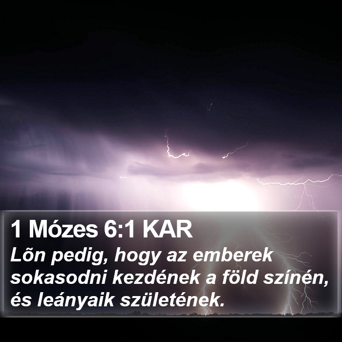 1 Mózes 6:1 KAR Bible Study