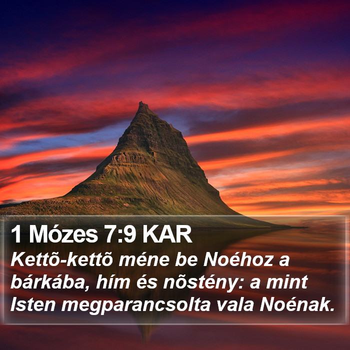 1 Mózes 7:9 KAR Bible Study