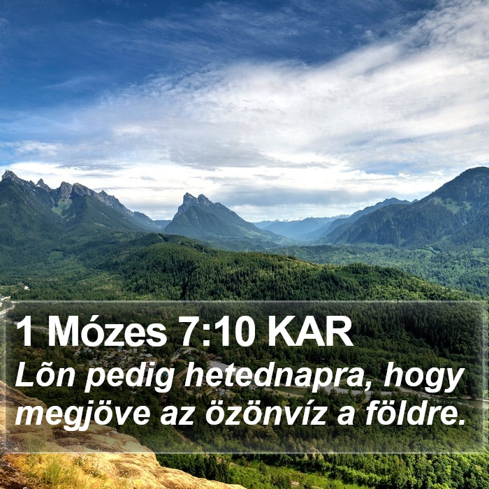 1 Mózes 7:10 KAR Bible Study