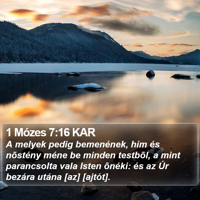 1 Mózes 7:16 KAR Bible Study