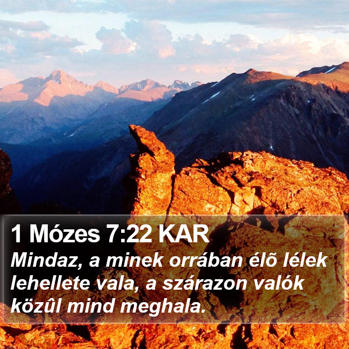 1 Mózes 7:22 KAR Bible Study