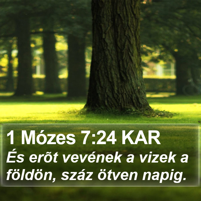 1 Mózes 7:24 KAR Bible Study