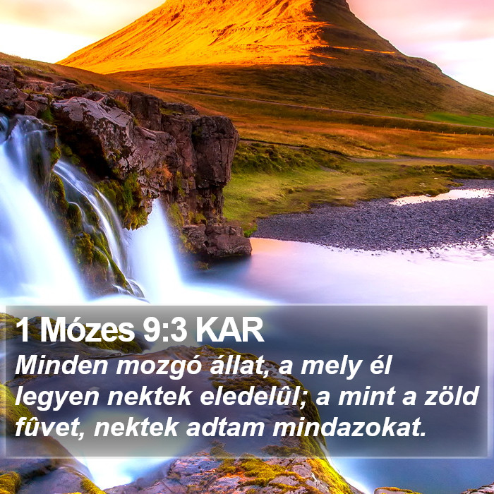 1 Mózes 9:3 KAR Bible Study