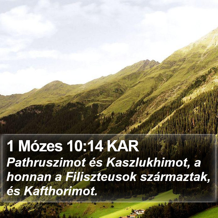 1 Mózes 10:14 KAR Bible Study