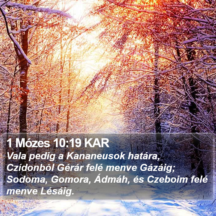 1 Mózes 10:19 KAR Bible Study