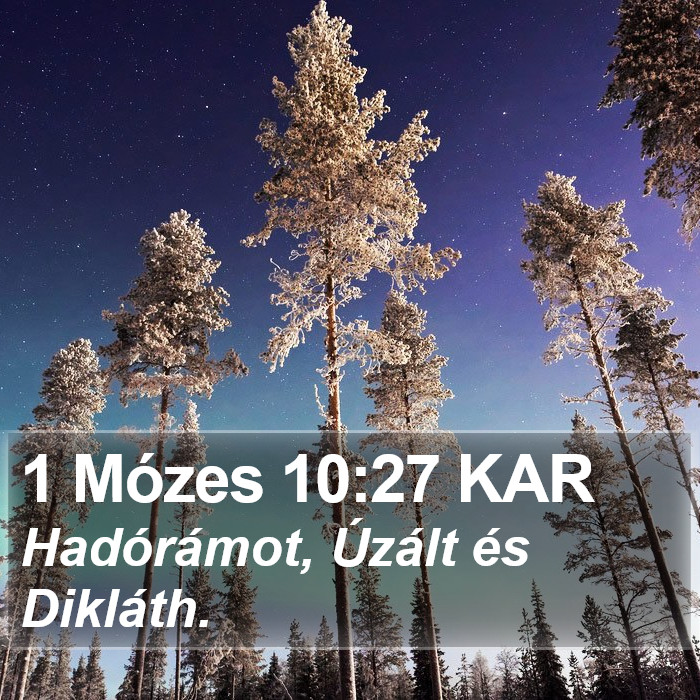 1 Mózes 10:27 KAR Bible Study