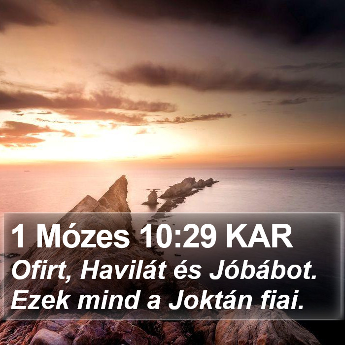 1 Mózes 10:29 KAR Bible Study