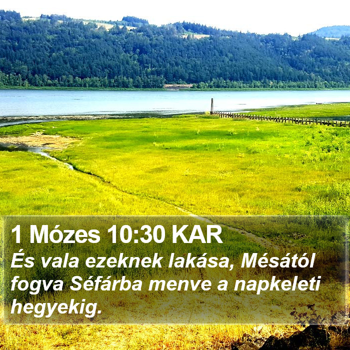 1 Mózes 10:30 KAR Bible Study