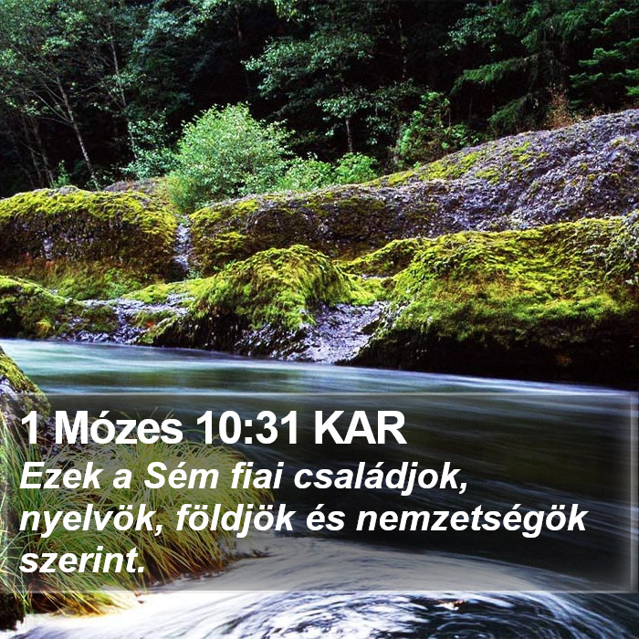 1 Mózes 10:31 KAR Bible Study