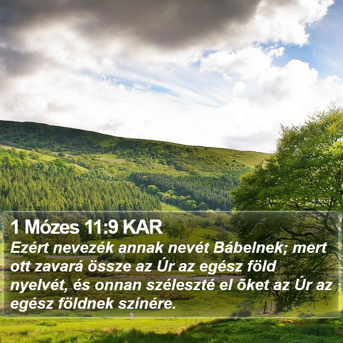 1 Mózes 11:9 KAR Bible Study