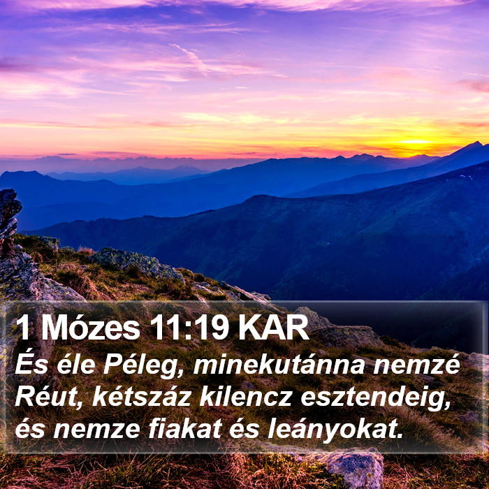 1 Mózes 11:19 KAR Bible Study