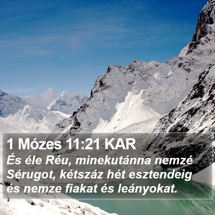 1 Mózes 11:21 KAR Bible Study