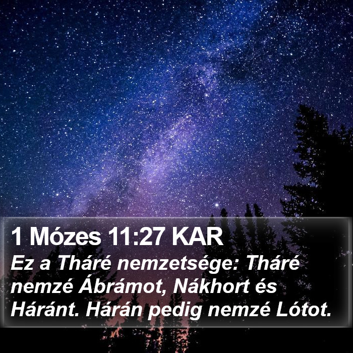 1 Mózes 11:27 KAR Bible Study