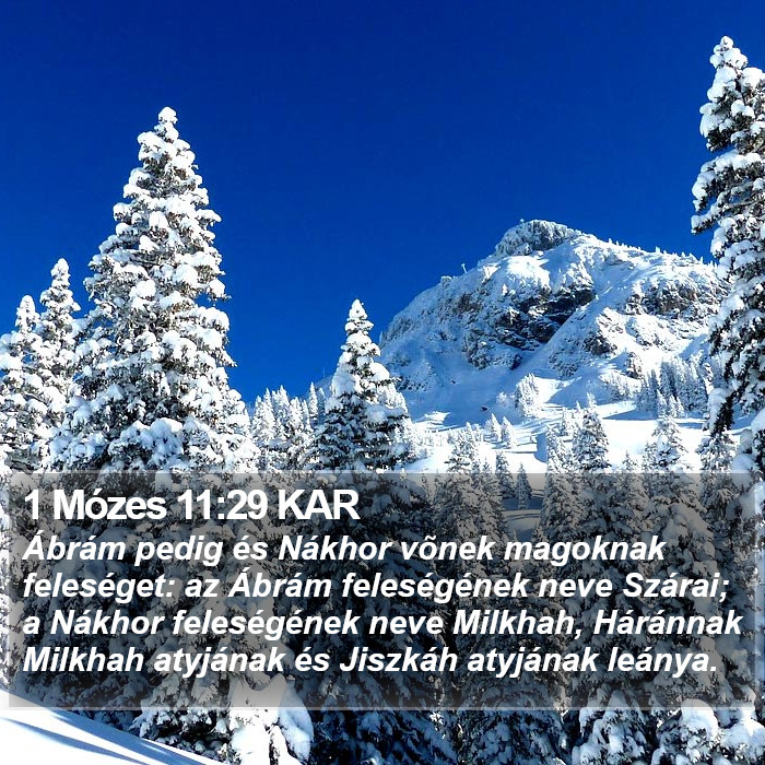 1 Mózes 11:29 KAR Bible Study