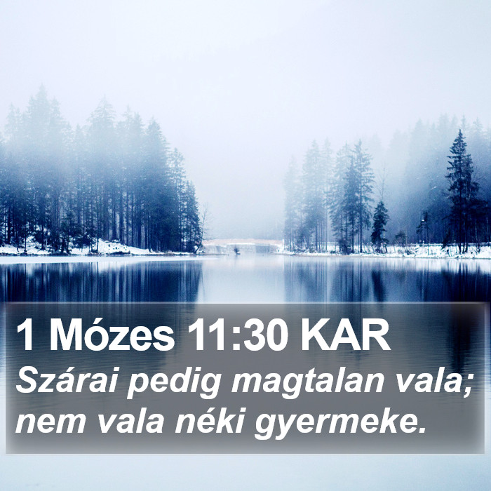 1 Mózes 11:30 KAR Bible Study