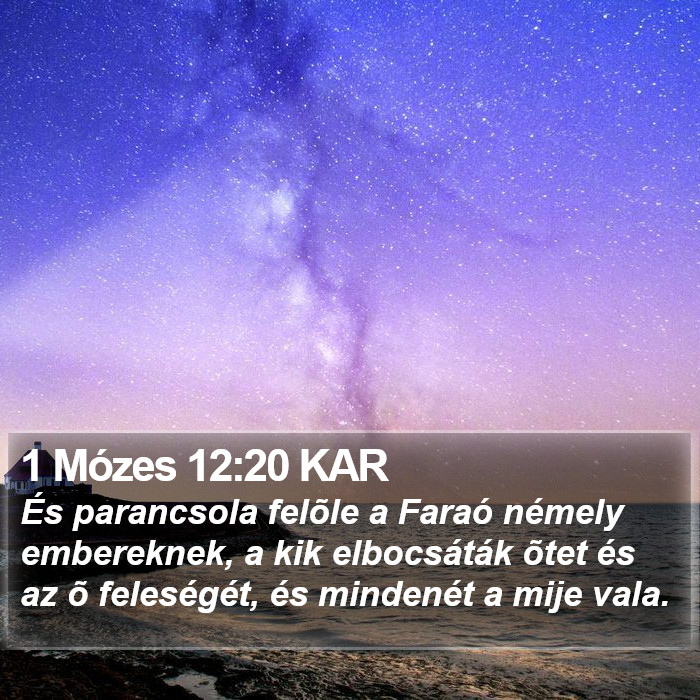 1 Mózes 12:20 KAR Bible Study