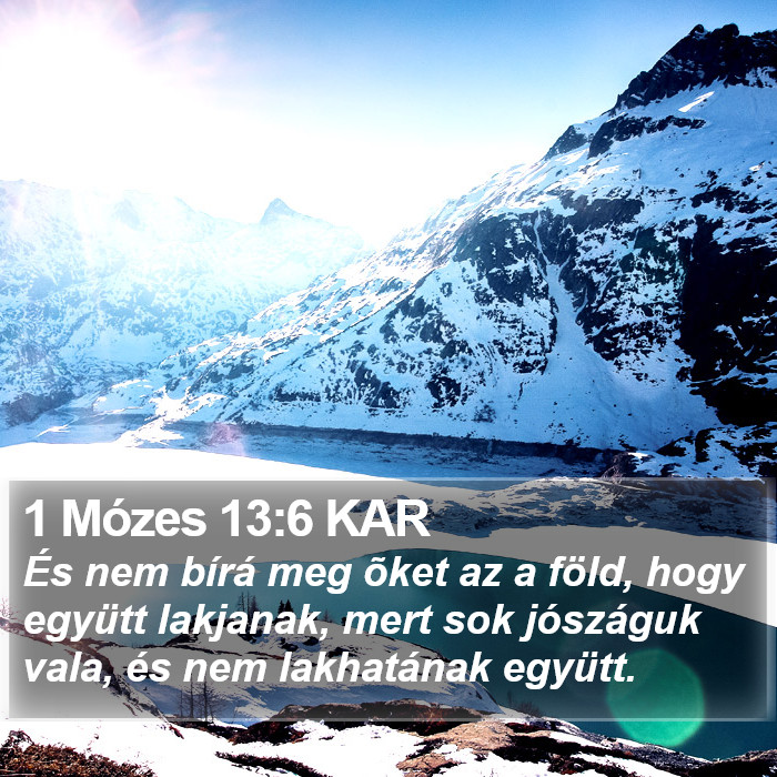 1 Mózes 13:6 KAR Bible Study