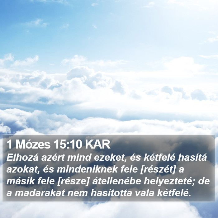 1 Mózes 15:10 KAR Bible Study