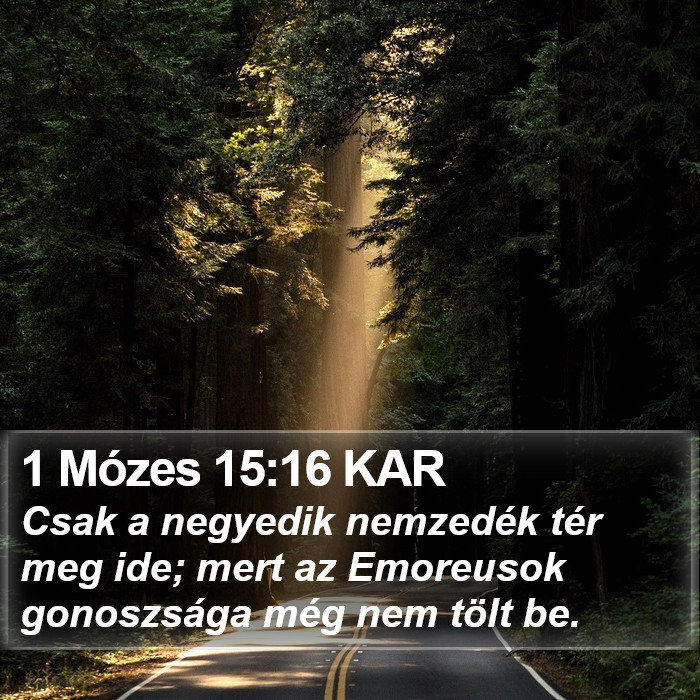 1 Mózes 15:16 KAR Bible Study