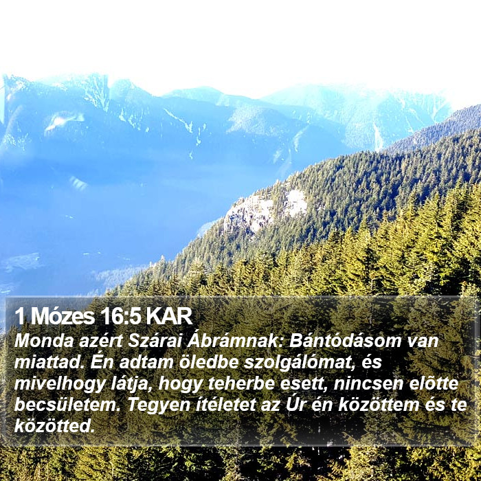 1 Mózes 16:5 KAR Bible Study