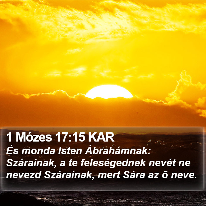 1 Mózes 17:15 KAR Bible Study