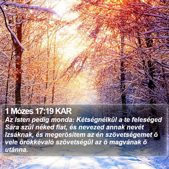 1 Mózes 17:19 KAR Bible Study